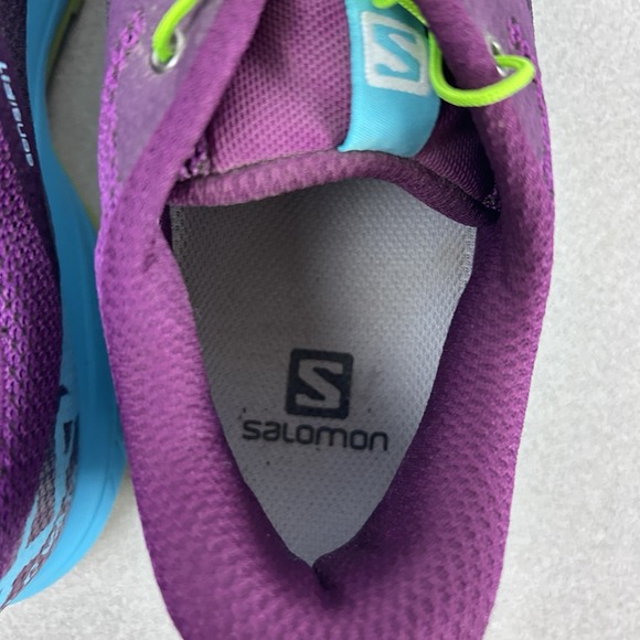 Salomon XA Elevate 401378 Purple Trail Running Hiking Shoes Sneakers Womens Sz 8 - Picture 10 of 15